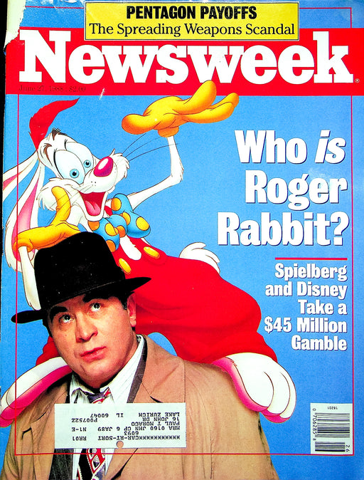 Newsweek Magazine June 27 1988 Roger Rabbit Steven Spielberg Walt Disney Cover 1