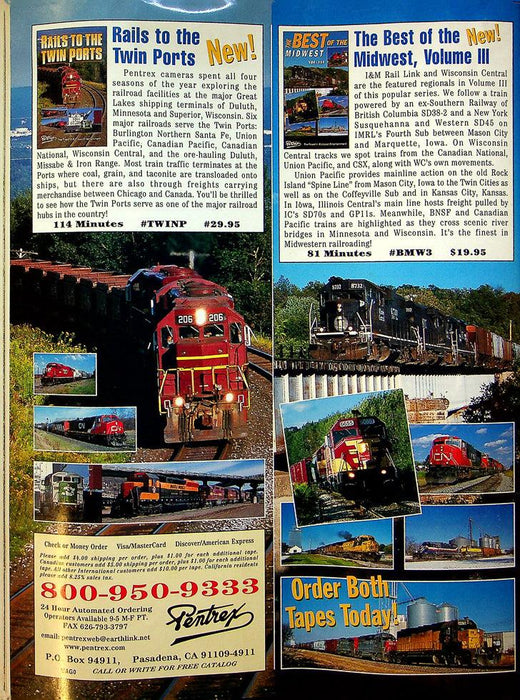 Trains Magazine August 2000 Vol 60 No 8 Railfan Paradise, Ontario Adventure