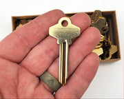 50x Schlage 35-182 Key Blanks Wafer Gold Tone NOS 2