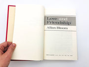 Love And Friendship Hardcover Allan Bloom 1993 Romance Love Criticism Literature 8