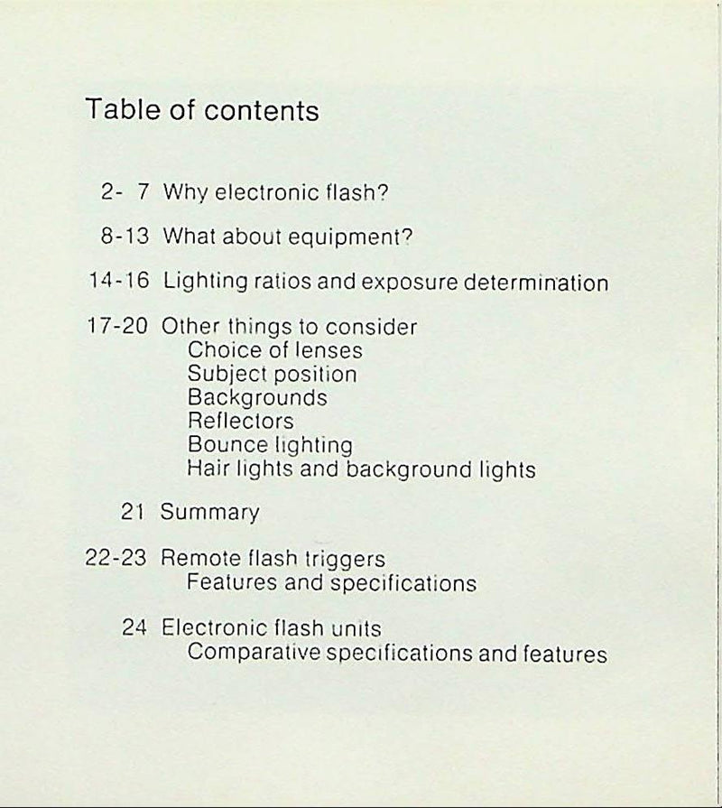 1976 Vivitar How To Use Multiple Flash Peter Gowland Brochure w/ Pretty Ladies