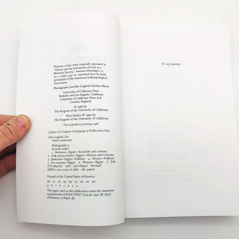 Veiled Sentiments Paperback Lila Abu Lughod 1988 Egypt Social Life Culture 7