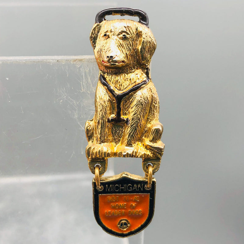 Vintage Lions Club Lapel Pin Pinback Dist 11-A2 Leader Dogs Michigan Sheepdog