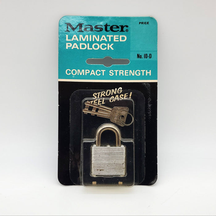 Master Lock Padlock No 10-D 5/8" L X 0.18" D Shackle USA Made Vintage NOS