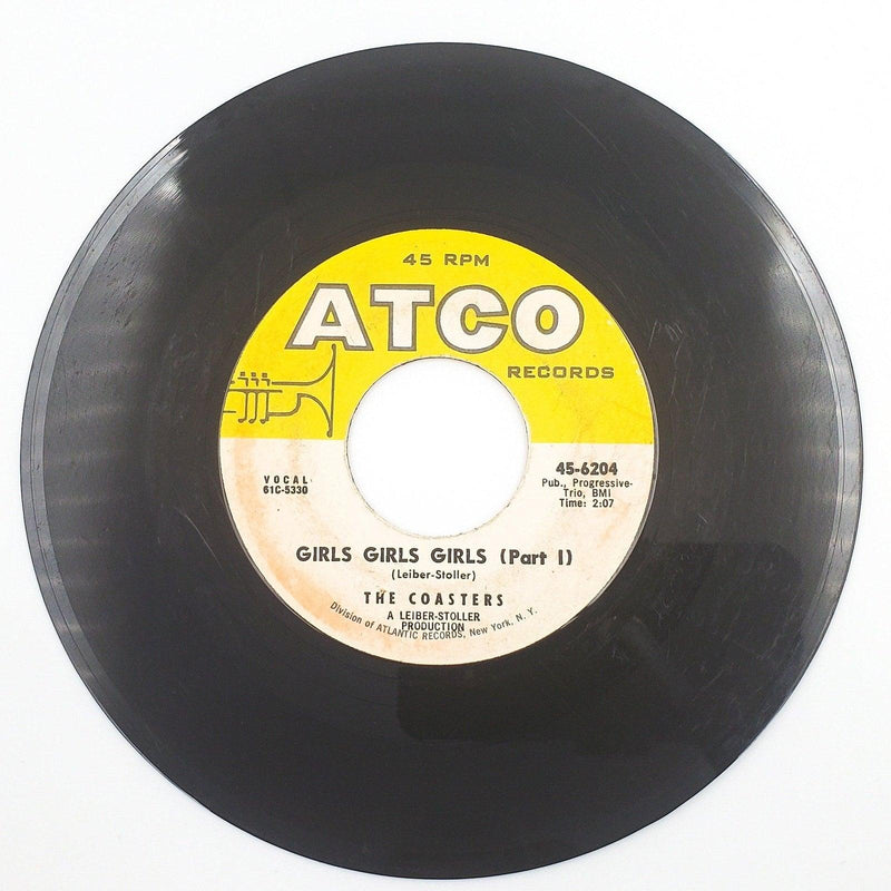 The Coasters Girls Girls Girls 45 RPM Single Record ATCO Records 1961 1