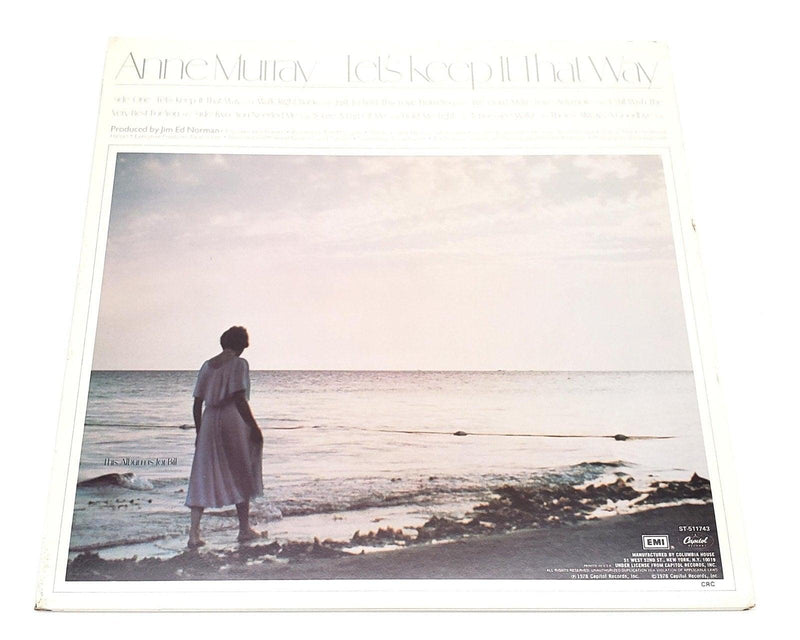 Anne Murray Let's Keep It That Way 33 RPM LP Record Capitol 1978 ST-11743 2