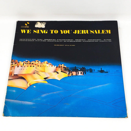 We Sing to You Jerusalem Record 33 RPM LP SI 31131 Isradisc 1