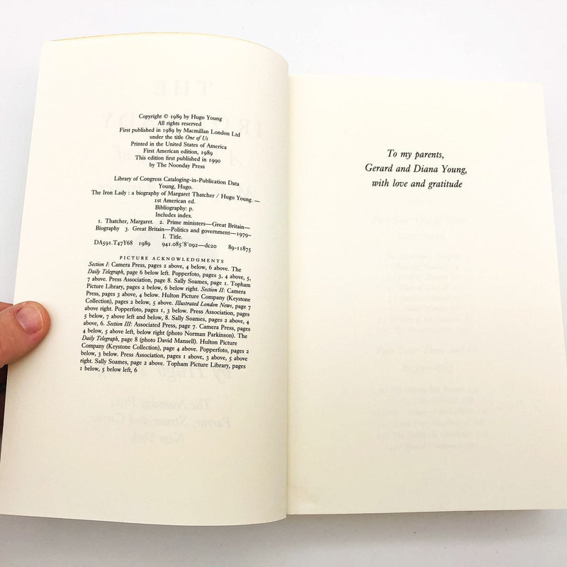 The Iron Lady Margaret Thatcher Paperback Hugo Young 1990 Prime Minister England 7