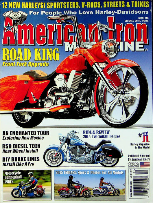 American Iron Motorcycle Magazine Jan # 318 2015 Road King Front Fork Upgrade