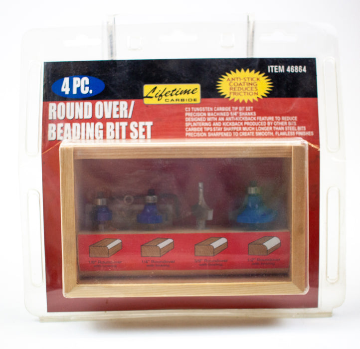 Harbor Freight: C3 Round Over/Beading Router 4pc Bit Set - #46864 | USED