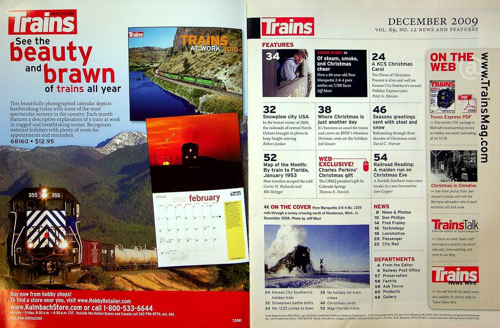 Trains Magazine December 2009 Vol 69 No 12 Of Steam, Smoke, And Christmas Cheer