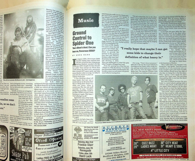 Cleveland Scene Magazine May 2003 No 22 Music Producer Jason Bracelin Interview 4