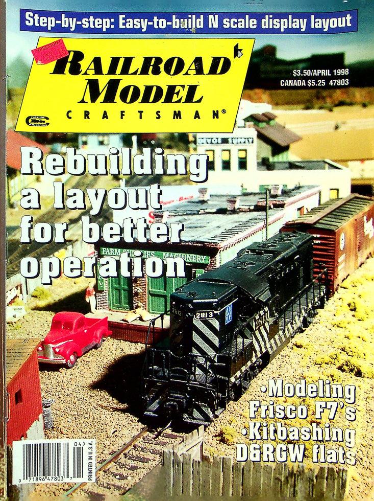 Railroad Model Craftsman Magazine April 1998 Vol 66 No 11 Layout Better Oper.
