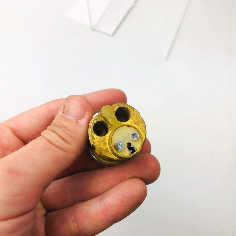 Yale Mortise Cylinder 1153 O Bittings US26 Bright Chrome GE Keyway New Old Stock