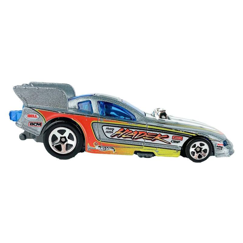 Hot Wheels Ford Mustang HW Drag Racer Silver Blue Hladek Malaysia 2010 Diecast 1