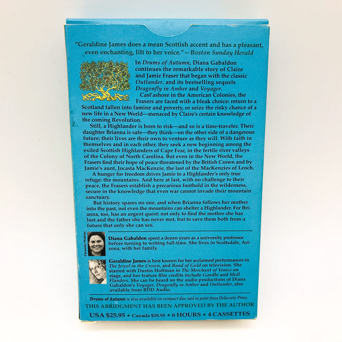 Drums Of Autumn Audio Book Cassette Tapes Diana Gabaldon 1996 Outlander Series