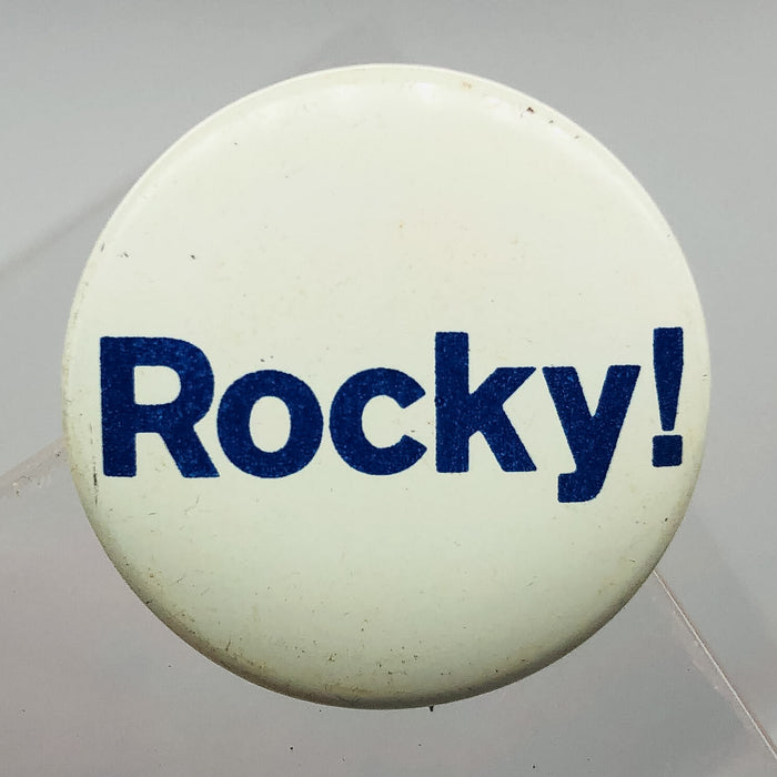 Rocky Button Pin 1" Indiana Democrat Lt. Governor Robert Rock 1960s Campaign