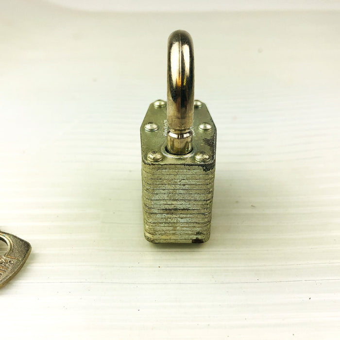 Master 500 Steel Padlock Lock Keys Breakaway Shackle New 201 Keyed NOS Vintage 5
