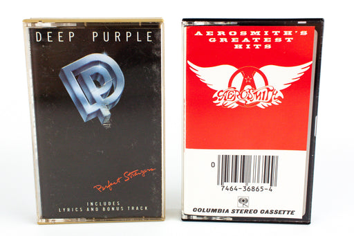 Aerosmith & Deep Purple: Hard Rock Cassette Tapes Lot of 2 1