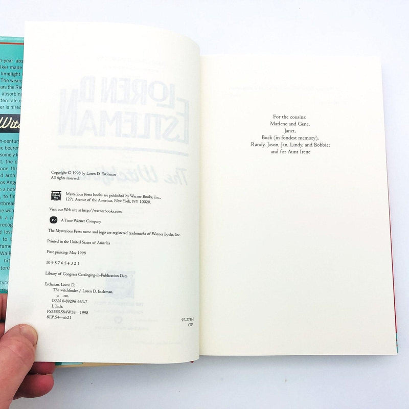 The Witchfinder Hardcover Loren D. Estleman 1998 Murder Suspense Vendetta 8