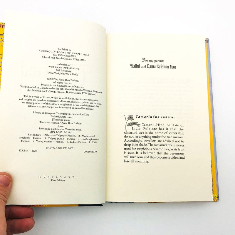 Tamarind Woman Hardcover Anita Rau Badami 2002 Affairs East Indians Mothers 8