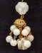 Vintage: White Cream Beaded Statement Necklace - w/ Gold Tone Accents | PREOWNED 2