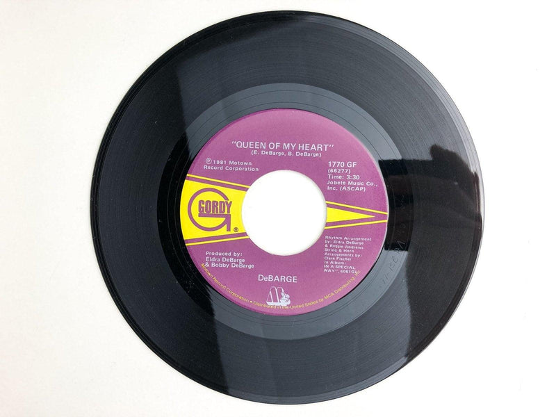 DeBarge 45 RPM 7" Single Rhythm of the Night / Queen of My Heart Gordy 1985 2