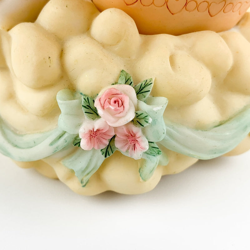 Heritage House Angel Bathing Baby Always Song Rocking Music Box 9