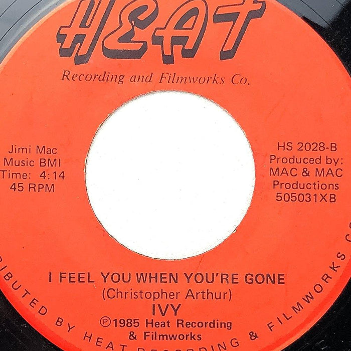 Ivy 45 RPM 7" Record I Feel You When You're Gone / Hold Me Heat Recording HS2028 1