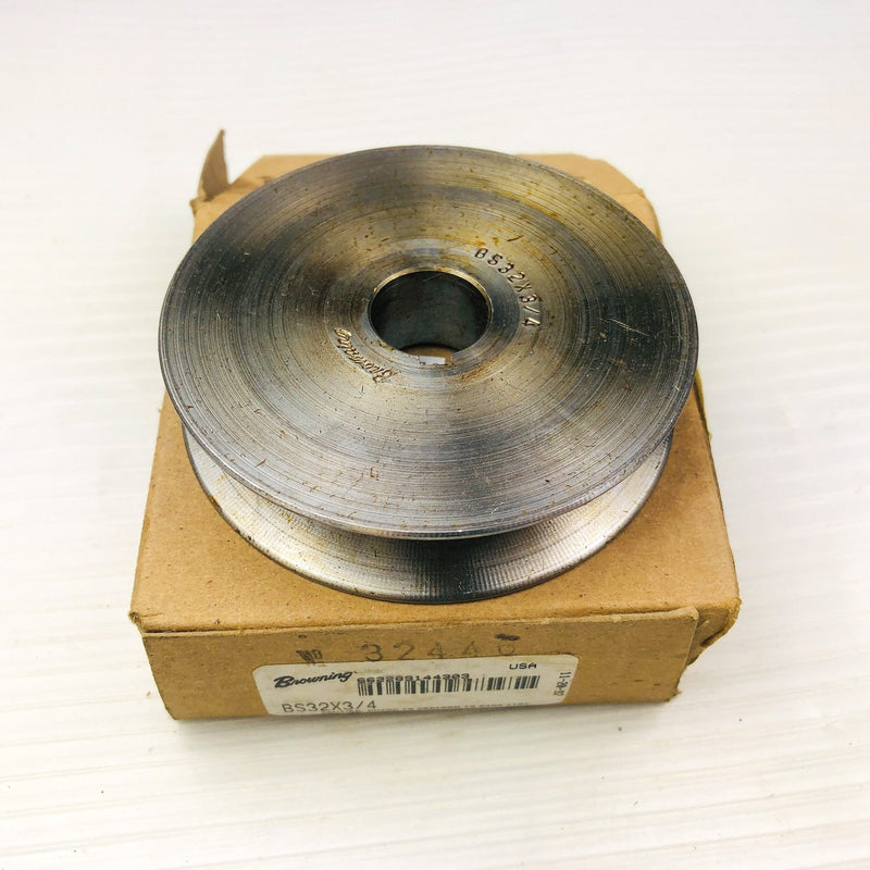Browning BS32x3/4 Single Groove Pulley Sheave 3/4 Bore Keyed New Old Stock NOS 3