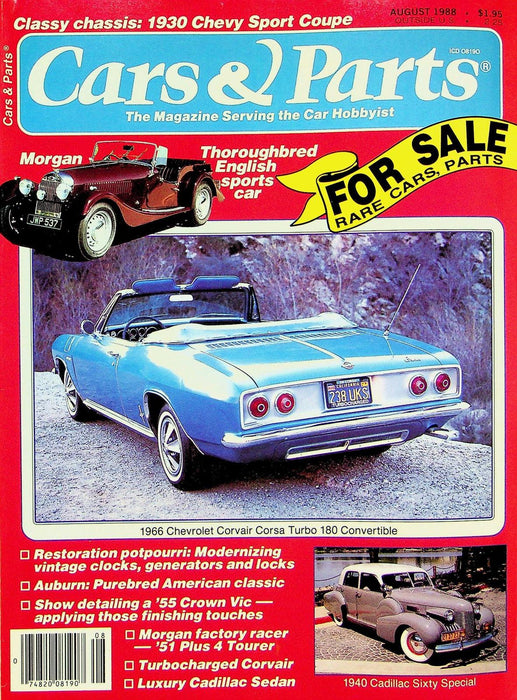 Cars & Parts Magazine August 1988 Vol 31 No 8 Thoroughbred English Sports Car