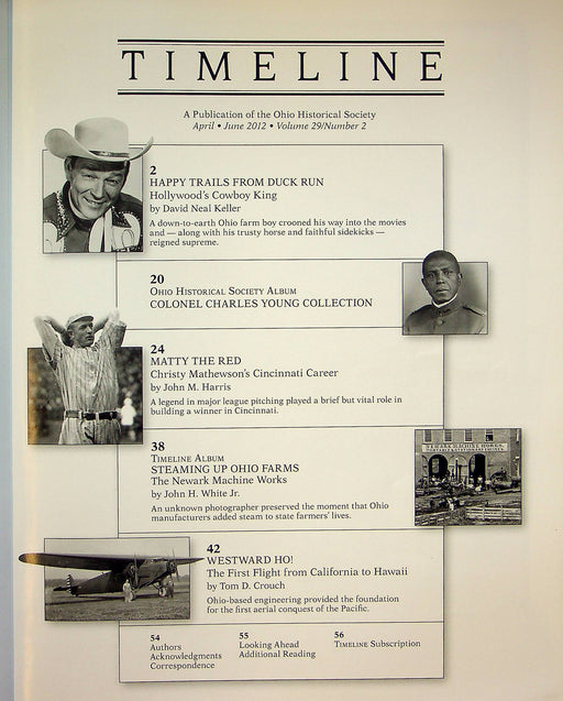 Timeline Ohio Historical Magazine April/June 2012 Vol 29 No 2 Christy Mathewson 2