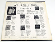 Duo Star with Orchestra Athens Sings 33 RPM LP Record Colonial 1963 COL-LP-213 2