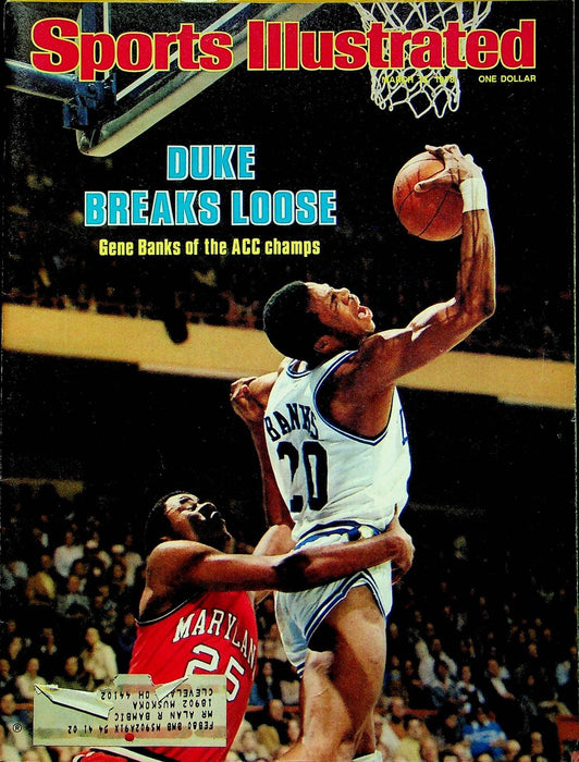 Sports Illustrated Magazine Mar 13 1978 Gene Banks ACC Champs Duke