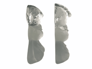 Praying Children Viking Glass Bookends Boy & Girl Figurines Sculptures Prayer 4