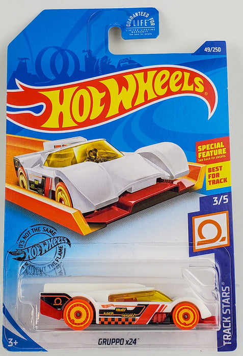 Hot Wheels 2020 White Gruppo x24 Track Stars 3/5 GHD49 Diecast Car