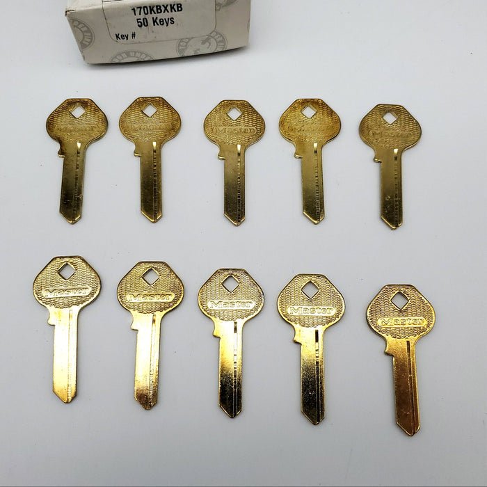 10x Master Lock Key Blanks 170K for 170 Series Locks 170KBXKB Vintage NOS