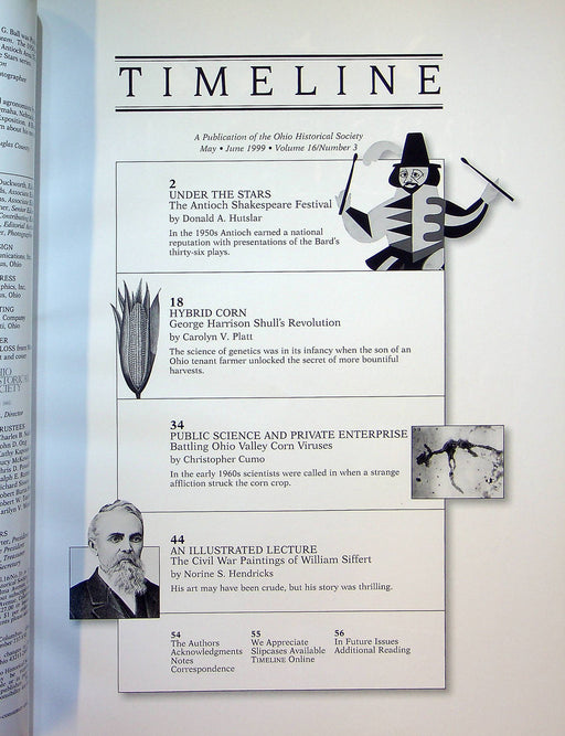 Timeline Ohio Historical Magazine May/June 1999 Vol 16 No 3 William Siffert 2