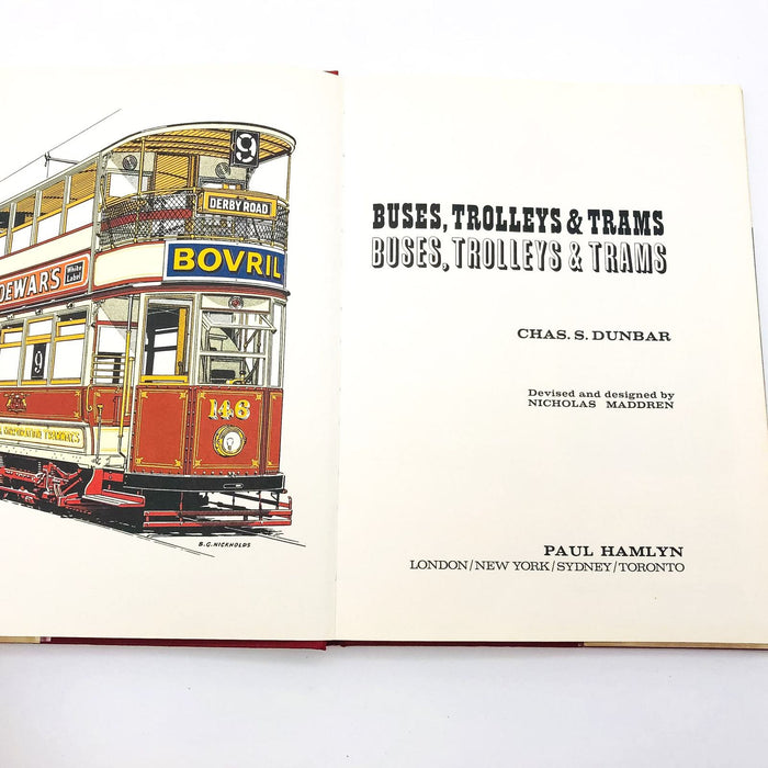 Buses Trolleys And Trams Hardcover Chas S. Dunbar 1969 Public Transportation 6