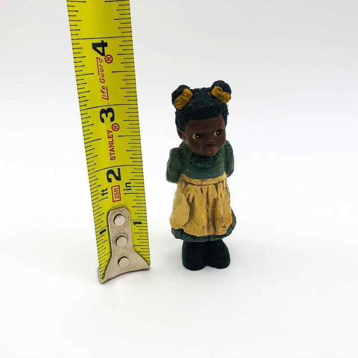 All Gods Children Figurine Lil' Emmie 1988 African American Apron Teddy Bear 9