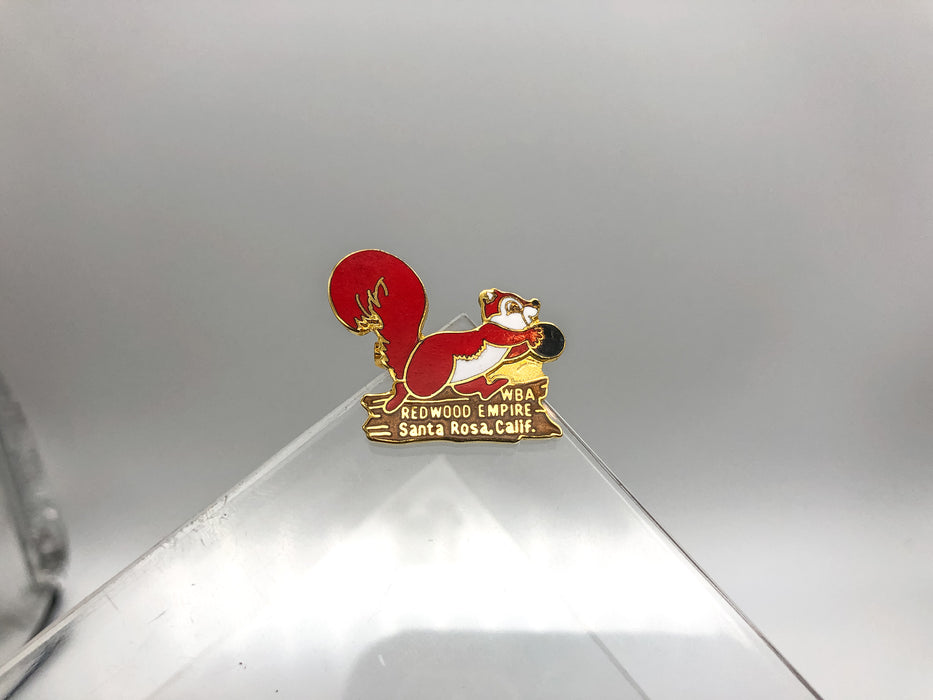 Womens Bowling Association Lapel Pin WBA Redwood Empire Santa Cruz CA Squirl