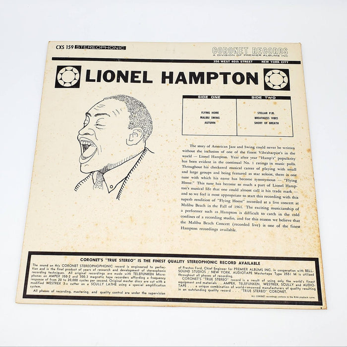 Lionel Hampton Self Titled LP Record Coronet Records 1962 CXS-159 2