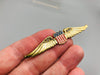 WW2 Pilot Wing Sweetheart Pin Pinback Sterling Craft By Coro Enamel Gold Tone 5