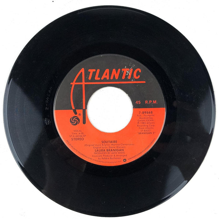 Laura Branigan 45 RPM Record I'm Not the Only One / Solitaire Atlantic 1983 2