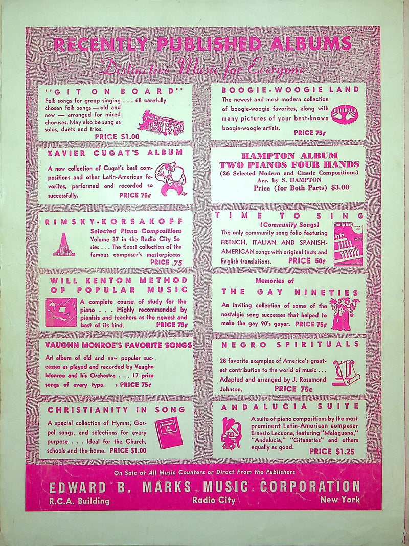 Sheet Music Ballin' The Jack Dean Martin Jerry Lewis That's My Boy Movie 1940 3