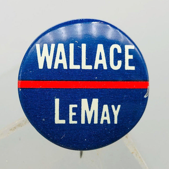 George Wallace Curtis LeMay Button Pin .875" Presidential Campaign Vintage 6