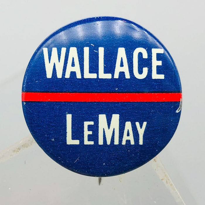 George Wallace Curtis LeMay Button Pin .875" Presidential Campaign Vintage 6