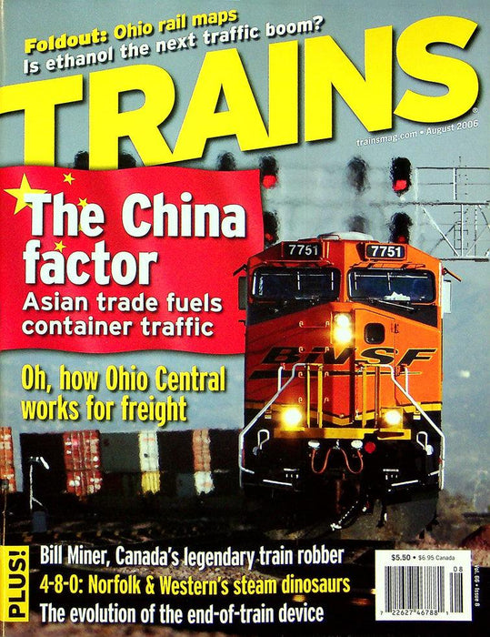 Trains Railroading Magazine August 2006 Vol 66 No 8 The China Factor