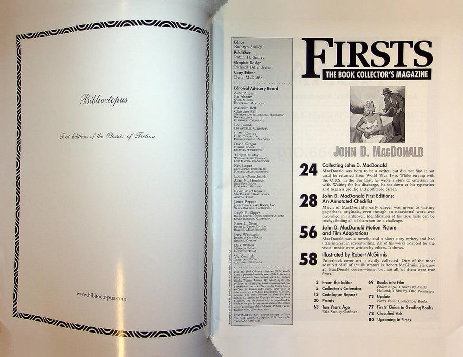 Firsts Magazine November 2002 Vol 12 No 9 Collecting John D. MacDonald 2