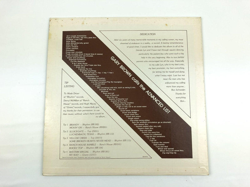 Gary Brown Calls the Advanced List Record LP LSB 1001 Lyn Autographed Signed 3